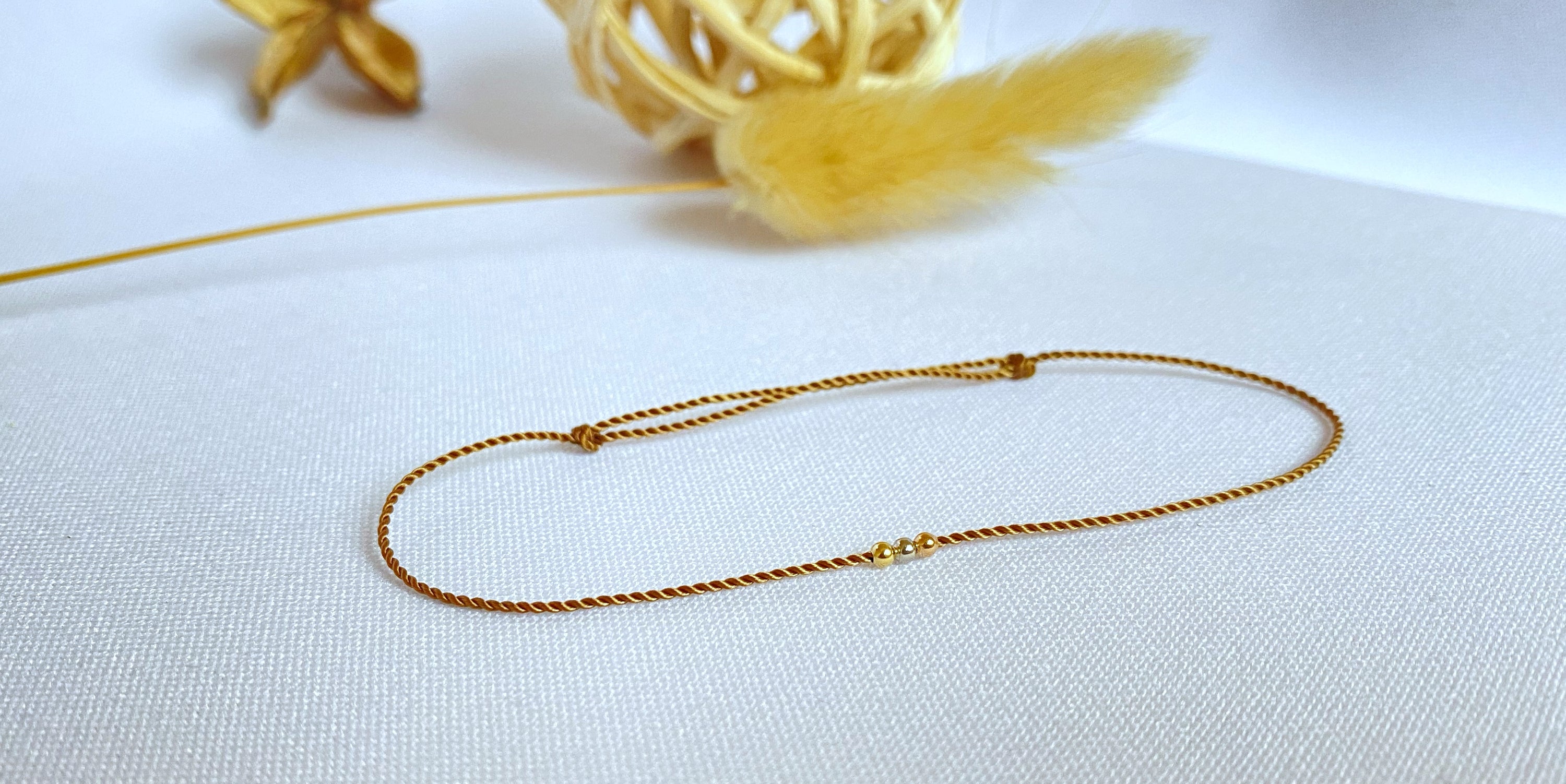 PULSERA MIX DE ORO 14K 3 CUENTAS