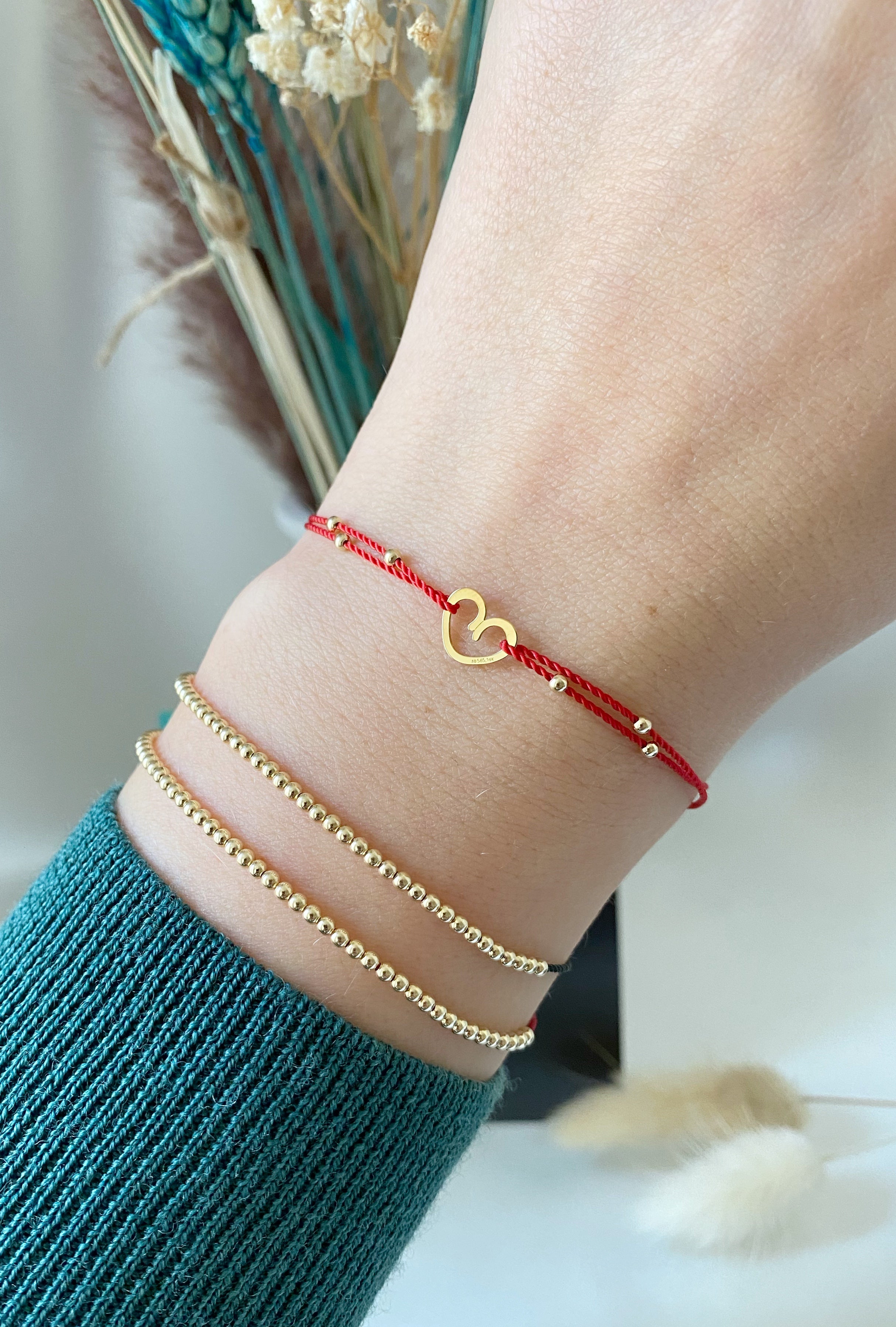 red heart bracelet